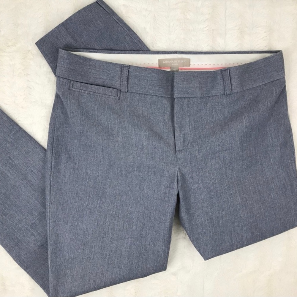 Banana Republic Sloan Slim Ankle Chambray Pants